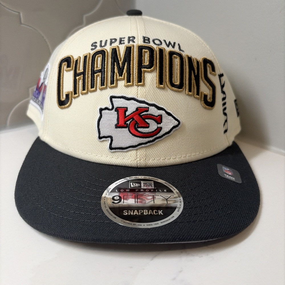 Kansas City Chiefs New Era 9FIFTY Super Bowl LVIII Champs Low Profile Hat OSFM